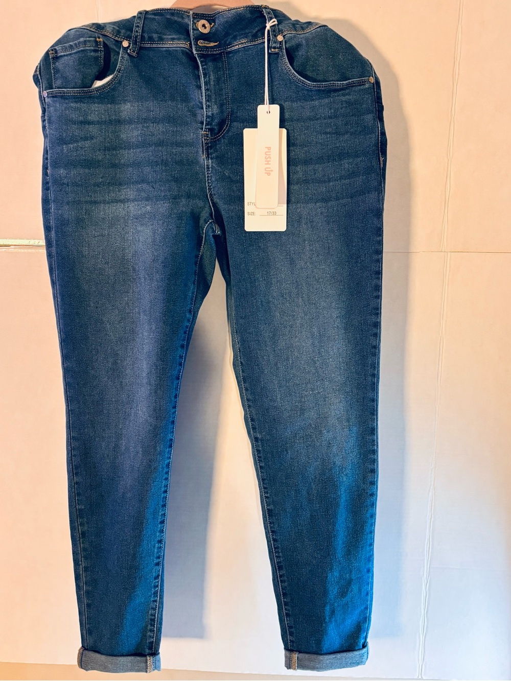 Blue Women's High-Rise Stretch Jeans